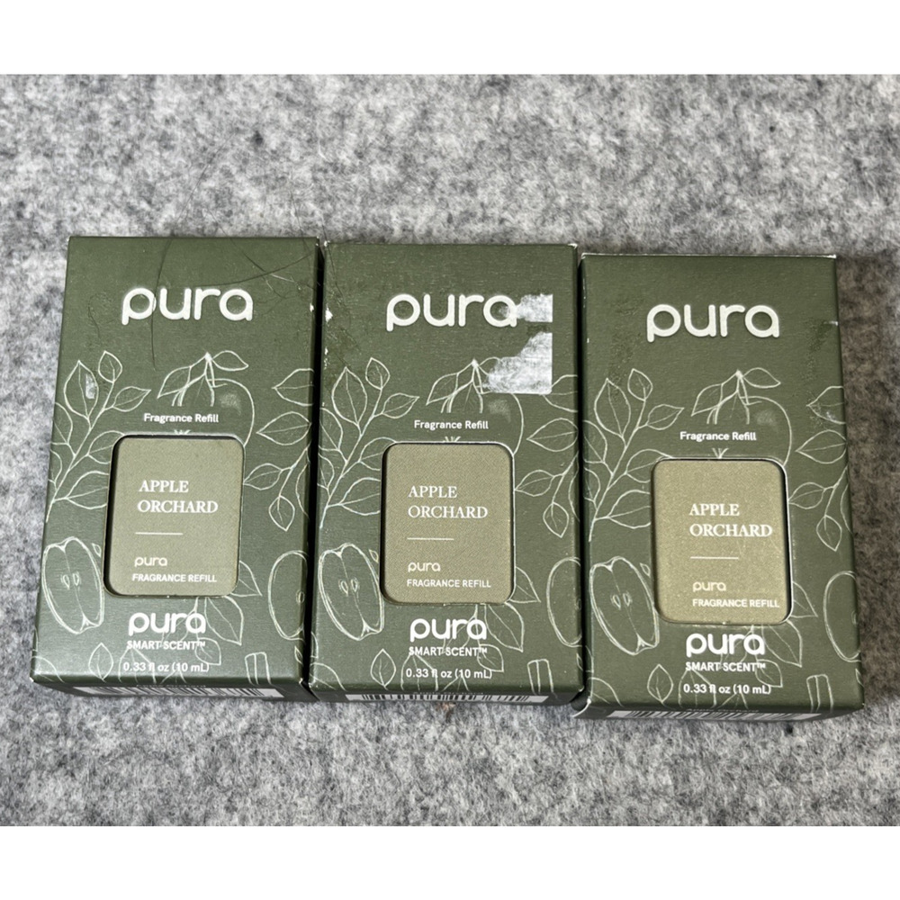 3 Pack Pura Smart Scent Fragrance Refill Apple Orchard Fall Autumn Summer